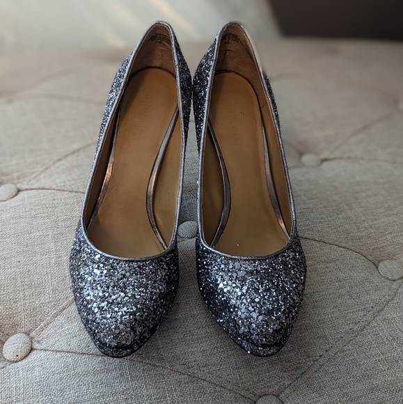 Silver Nine West Heels - Picture 3 of 9